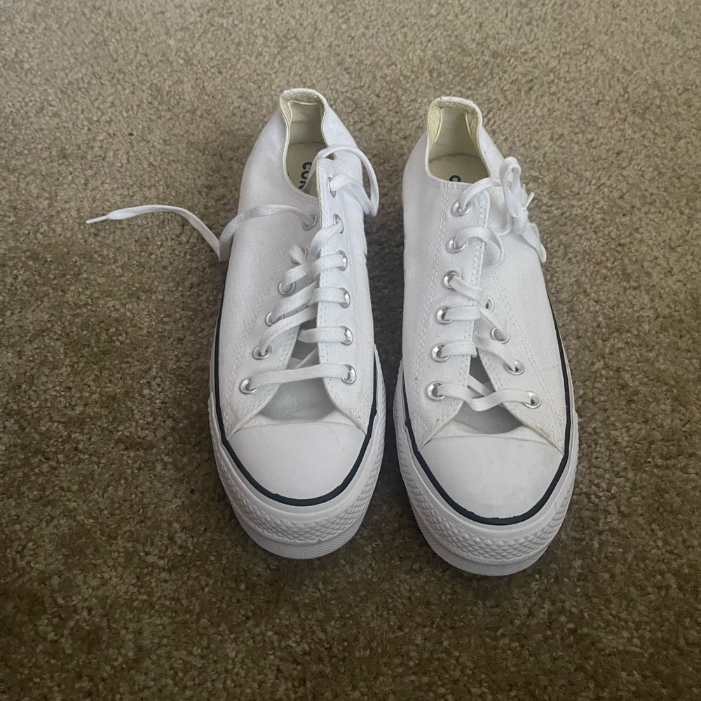 Size 10 platform converse - white